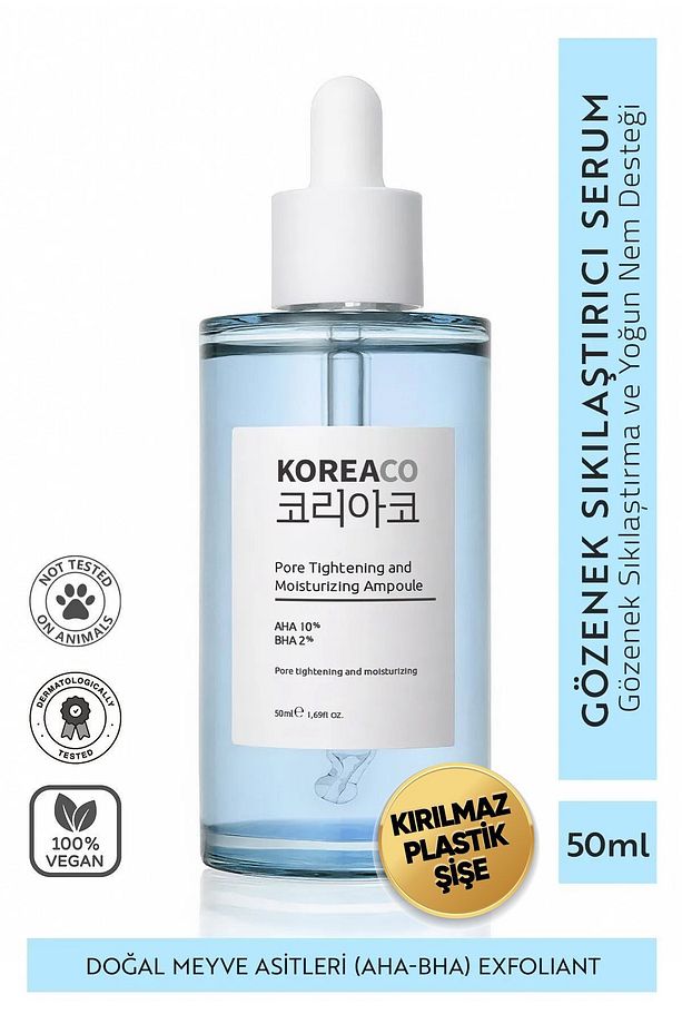 KOREACO Canlandırıcı, Nemlendirici ve Gözenek Sıkılaştırıcı Serum 50ml