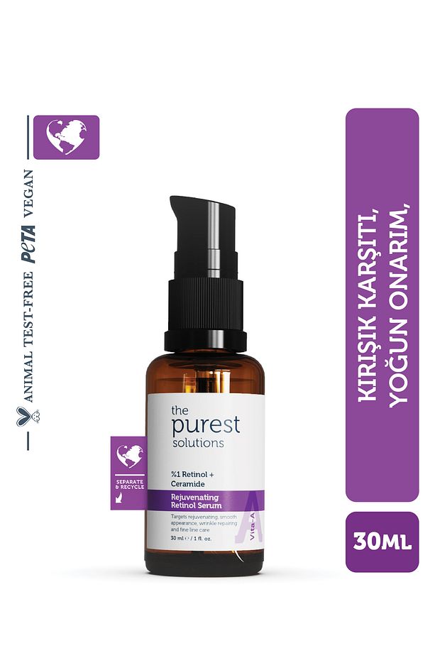 The Purest Solutions Kırışıklık Karşıtı Onarıcı Retinol Gece Serumu 30 Ml