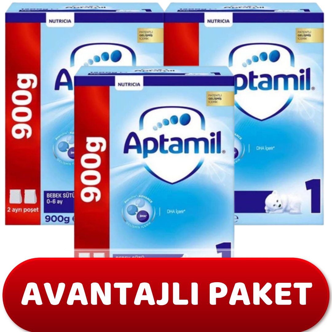 Aptamil 1 Bebek Sütü 900 gr 0-6 Ay - 3 adet