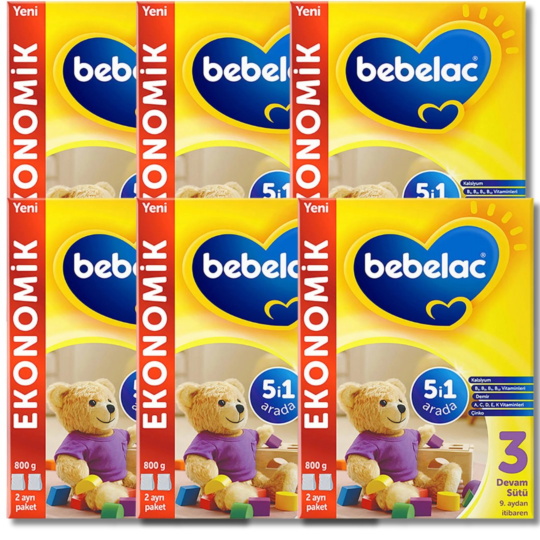 Bebelac 3 800 gr 9-12 Ay Devam Sütü - 6 adet