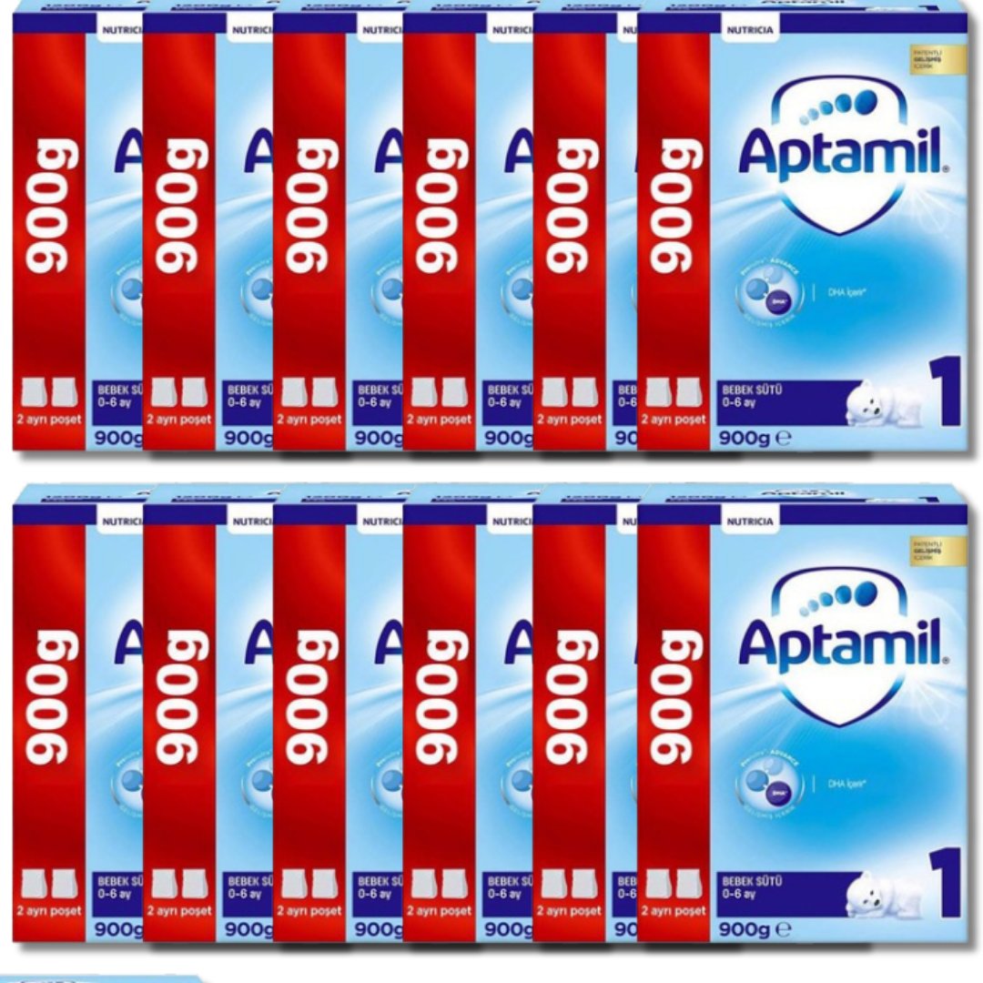 Aptamil 1 Bebek Sütü 900 gr 0-6 Ay - 12 adet