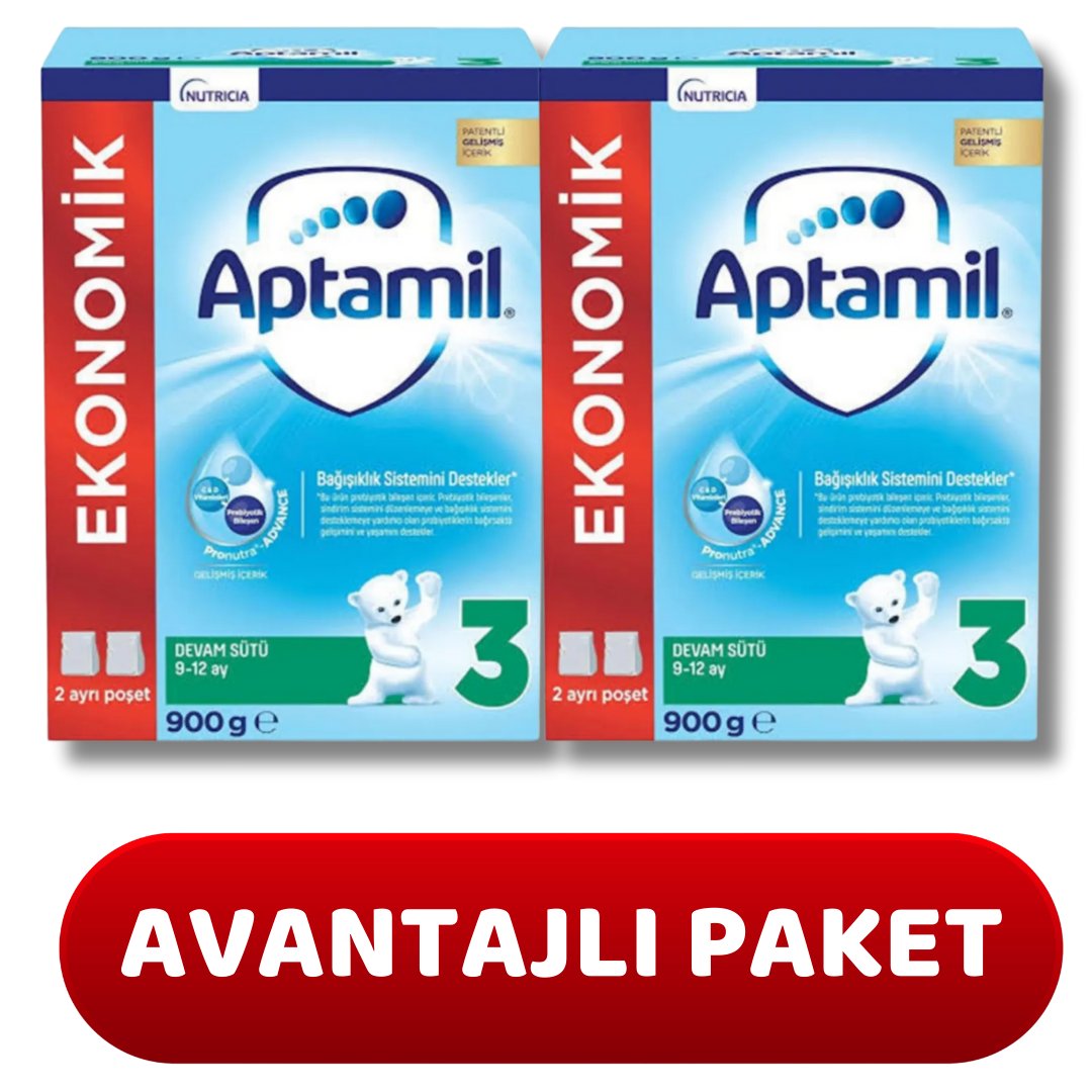 Aptamil 3 Devam Sütü 900 gr 9-12 Ay - 2 adet