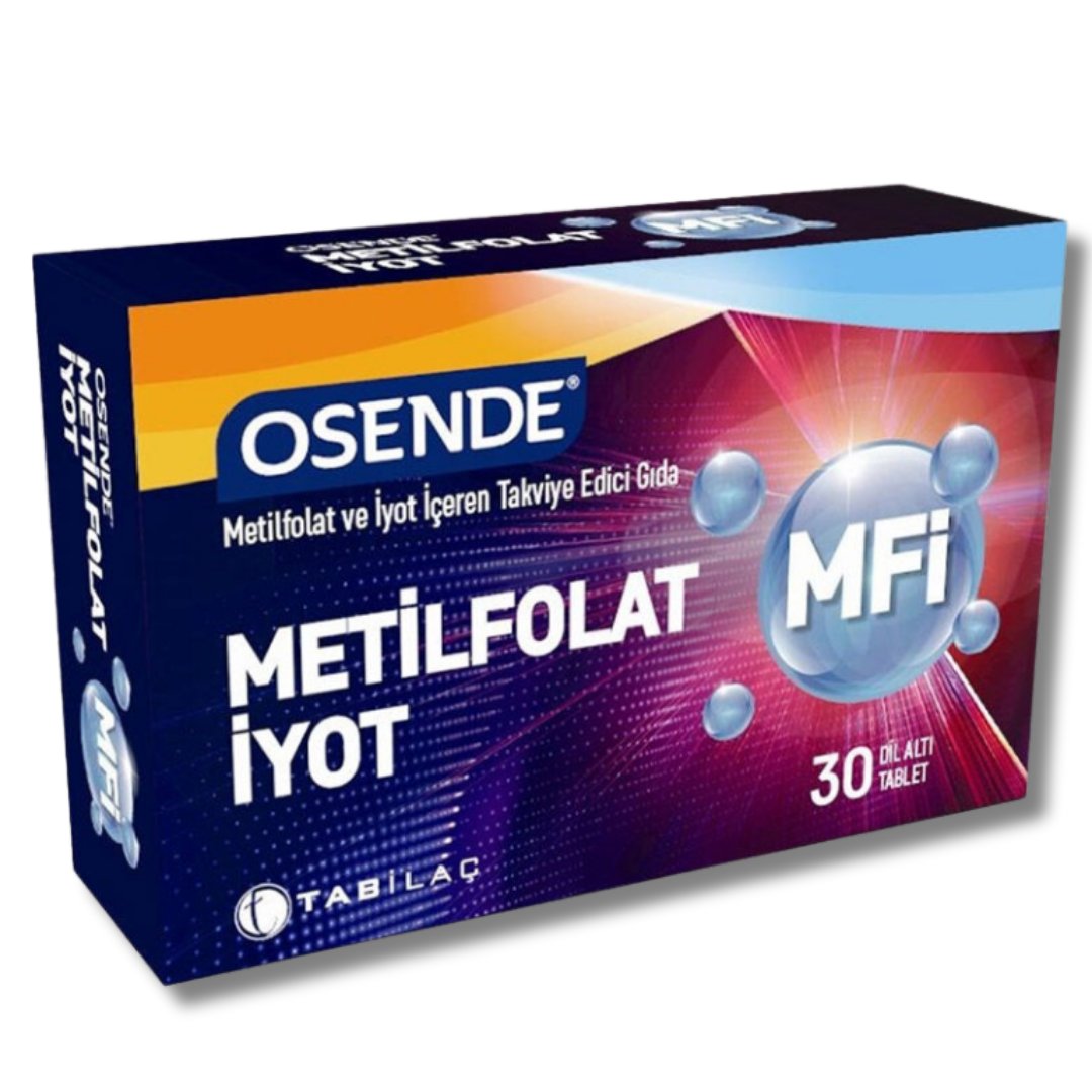 Osende Metilfolat ve İyot Tablet Takviye Edici Gıda 30 Tablet
