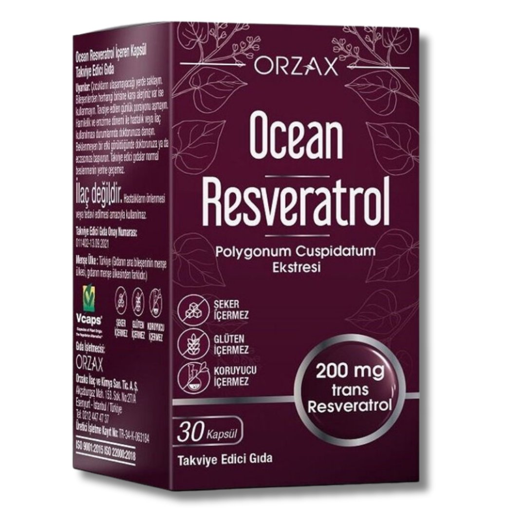 Orzax Ocean Resveratrol Takviye Edici Gıda 30 Kapsül