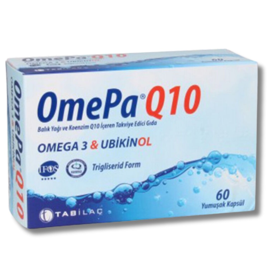 Omepa-Q10 Omega3 Ubiquinol Takviye Edici Gıda 60 Kapsül