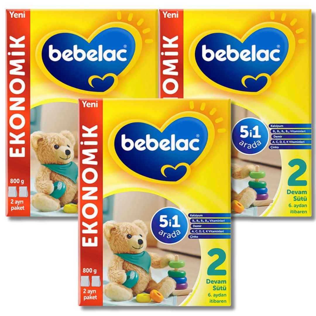 Bebelac 2 Devam Sütü 800 Gr 6-9 Ay - 3 adet