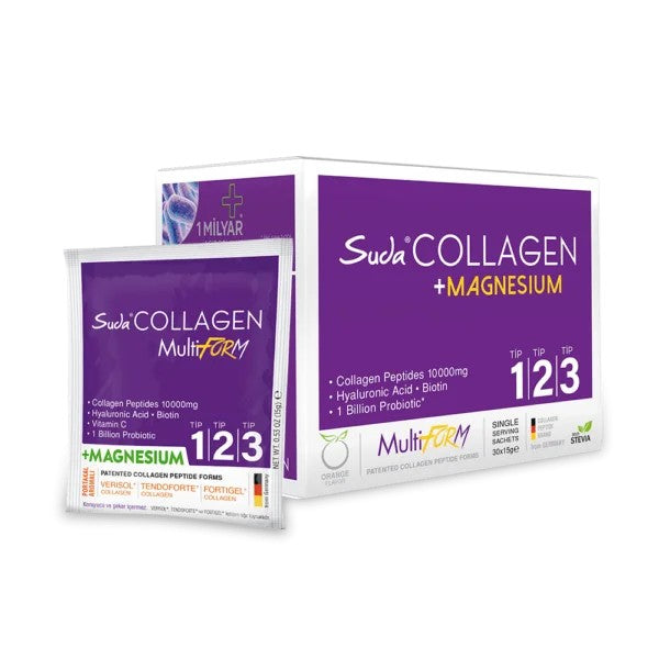 Suda Collagen Multiform Portakallı Magnesium 30 Saşe 15 gr