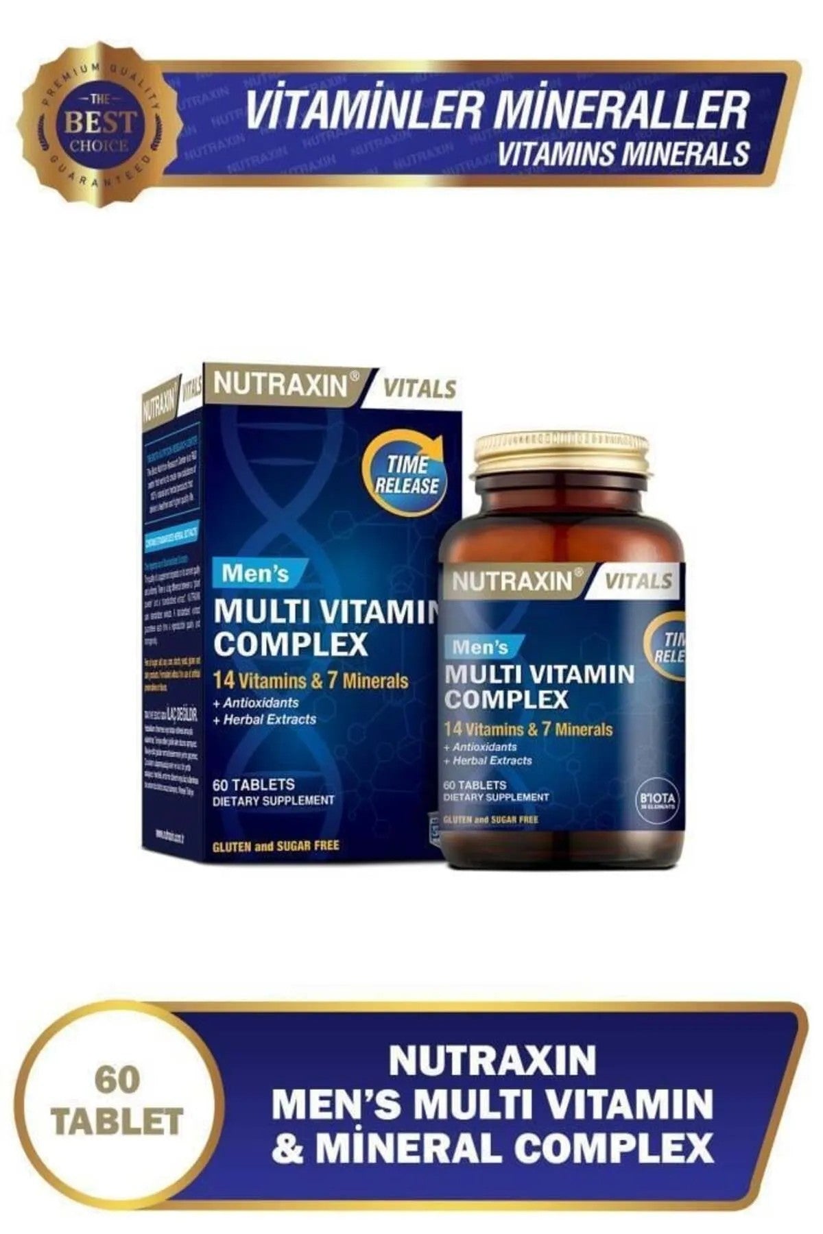Nutraxin Mens Multi Vitamin Complex 60 Tablets