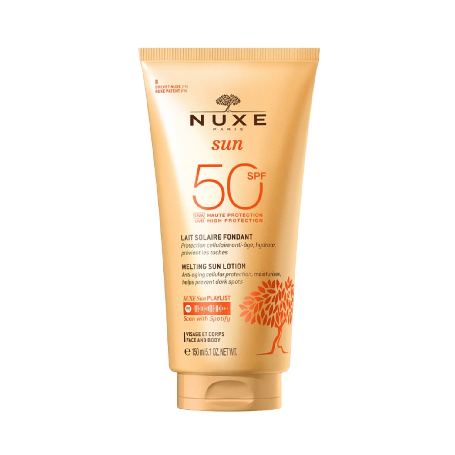 Nuxe Sun Melting Lotion High Protection Face and Body SPF50 150 ml