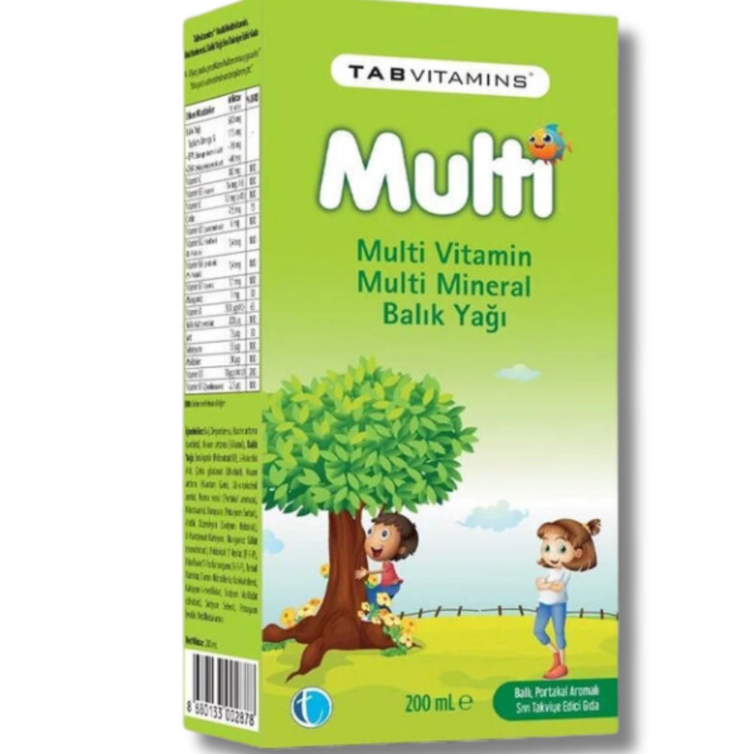 Tabvitamins Multi Multivitamin Mineral Balık Yağı 200 ml