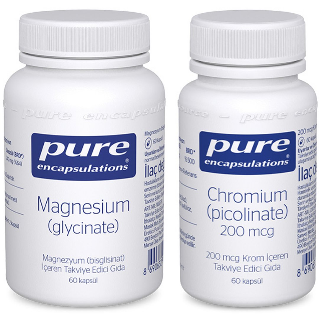 Pure Encapsulations Magnesium + Chromium Picolinate Seti- 60+60 Kapsül.