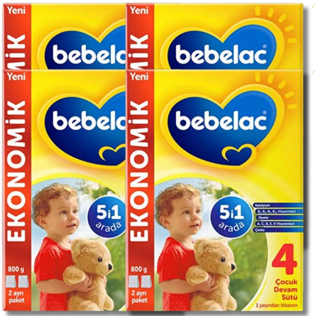 Bebelac 4 Çocuk Devam Sütü 800 Gram 1+ Yaş - 4 adet