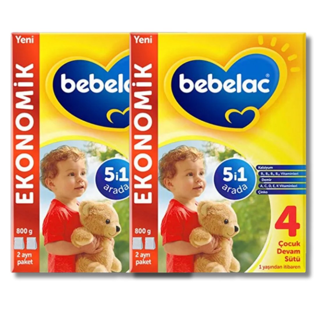 Bebelac 4 Çocuk Devam Sütü 800 Gram 1+ Yaş - 2 adet
