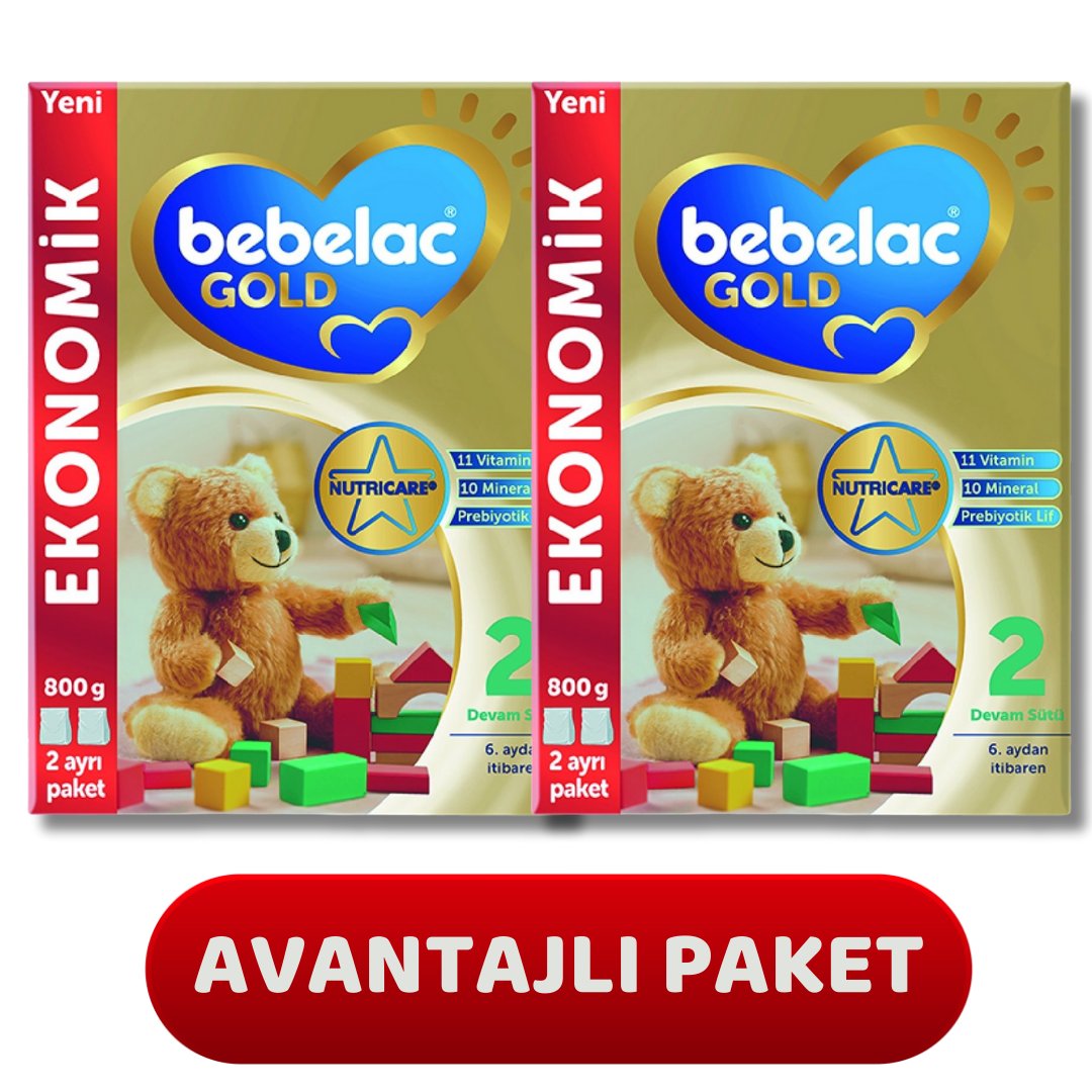 Bebelac Gold 2 Devam Sütü 800 gr 6-12 Ay - 2 adet