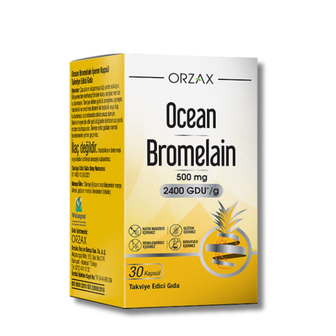 Orzax Ocean Bromelain 30 Kapsül