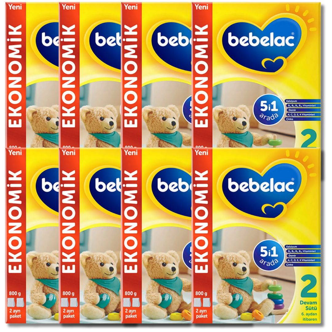 Bebelac 2 Devam Sütü 800 Gr 6-9 Ay - 8 Adet