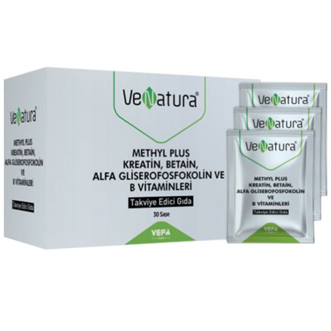Venatura Methyl Plus Kreatin-Betain-Alfa Gliserofosfokolin ve B Vitaminleri -30 Saşe