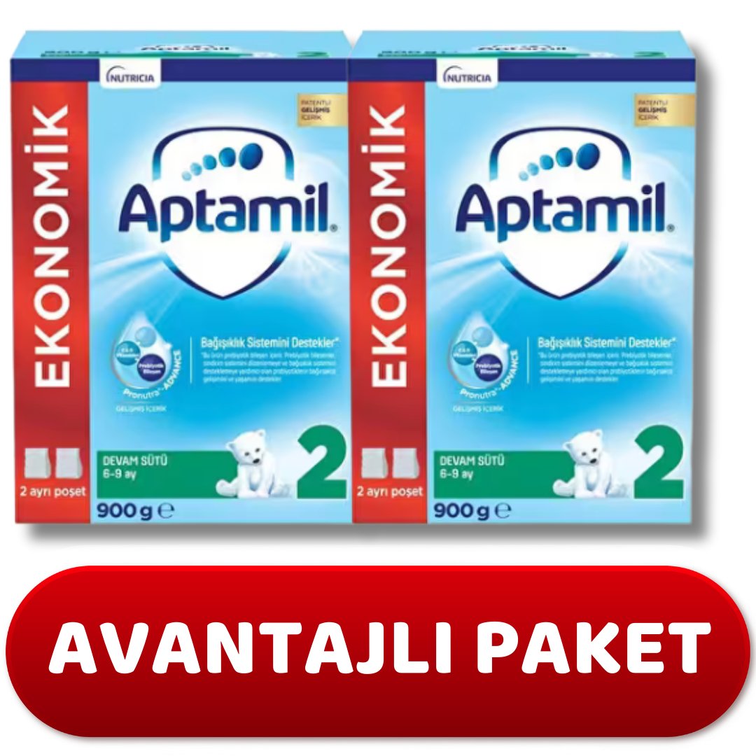 Aptamil 2 Devam Sütü 900 gr 6-9 Ay - 2 adet