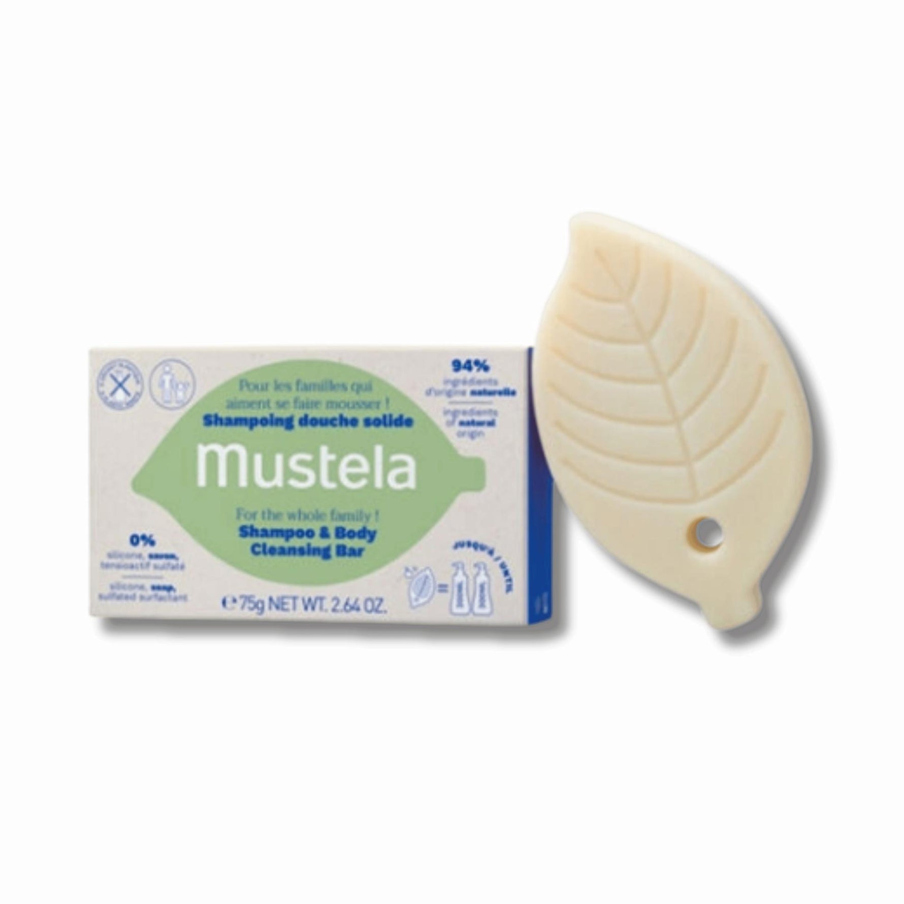 Mustela Shampoo Body Cleansing Bar 75 g
