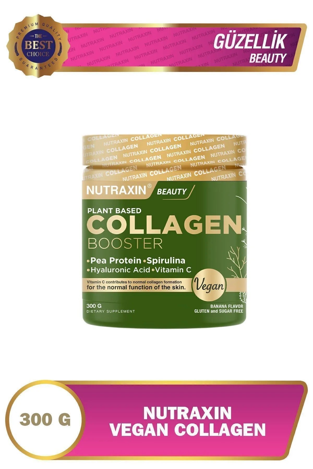 Nutraxin Vegan Collagen Booster Bezelye Proteini İçeren Takviye Edici Gıda 300 g