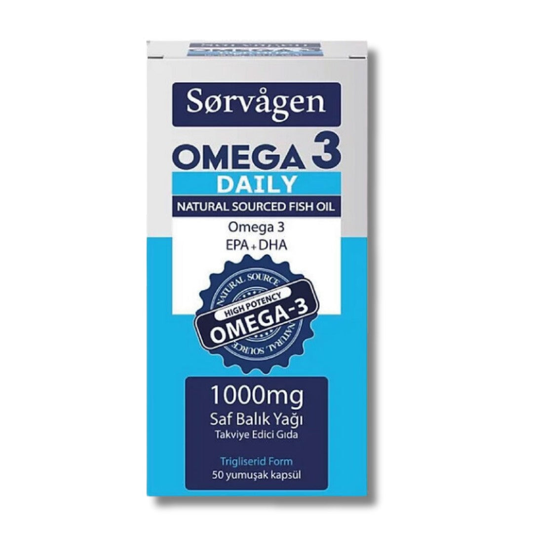 Sorvagen Omega 3 Daily Saf Balık Yağı 50 Kapsül