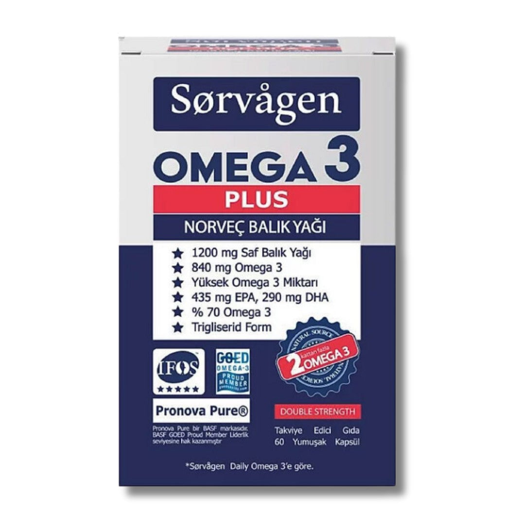 Sorvagen Omega 3 Plus Norveç Balık Yağı 60 Kapsül