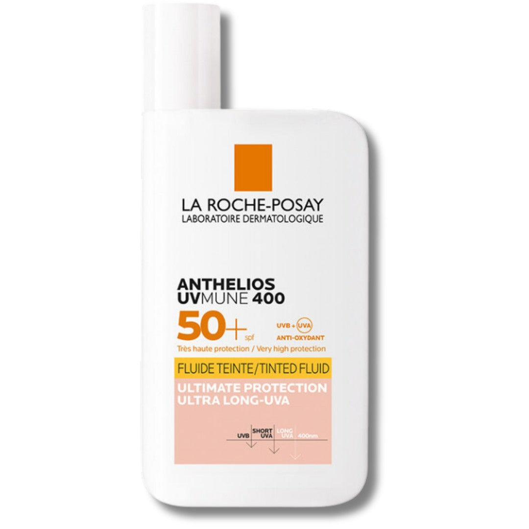 La Roche Posay Anthelios UVmune400 Invisible Fluid Tüm Cilt Tipleri İçin Renkli SPF50+ Yüz Güneş Kremi 50 ml