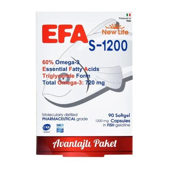 New Life EFA S-1200 mg 90 Kapsül