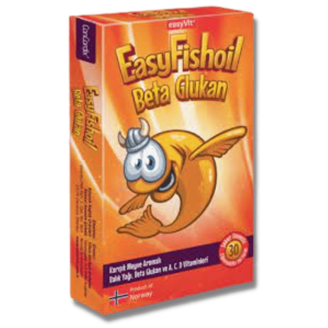 Easyvit Easyfishoil Beta Glukan Balık Yağı Vitamin 30 Çiğnenebilir Tablet
