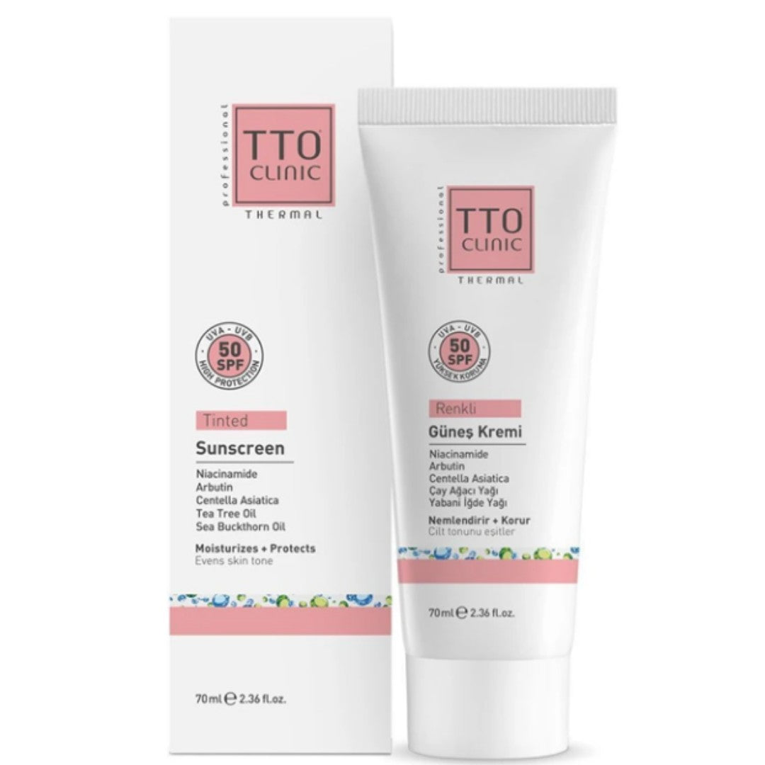 TTO CLINIC Renkli Güneş Koruyucu Krem 50 SPF 70 ml
