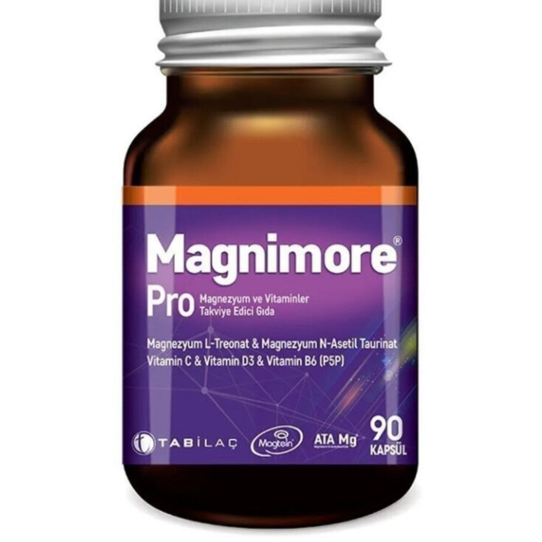Magnimore Pro Magnezyum ve Vitaminler Takviye Edici Gıda 90 Kapsül
