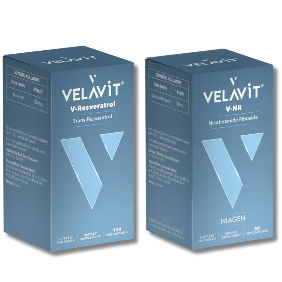 Velavit V-Nr Nicotinamide Riboside & V-Resveratrol 120 Kapsül - 2 Ürünlü Set