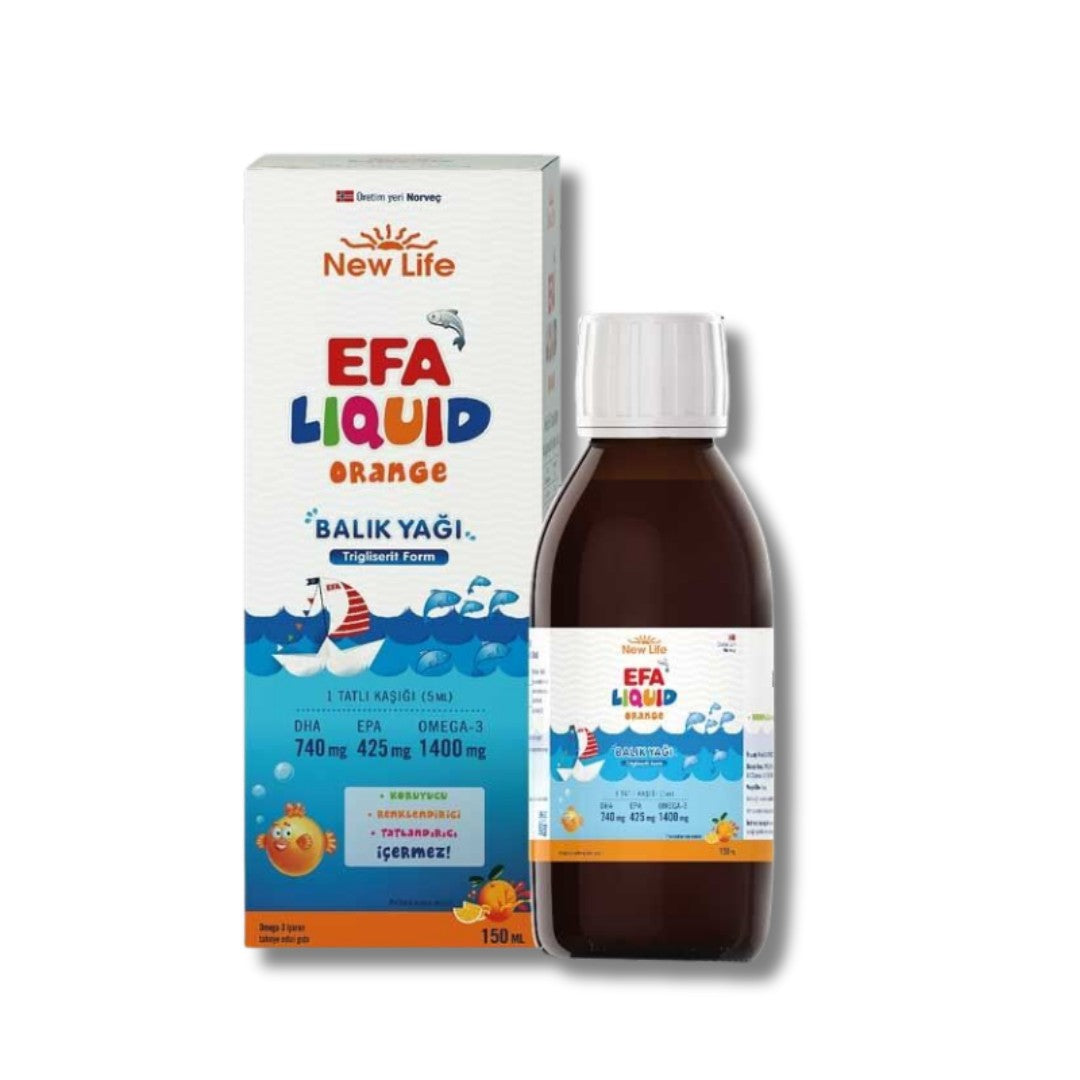 New Life Efa Liquid Balık Yağı Sıvı 150 ml - Portakal