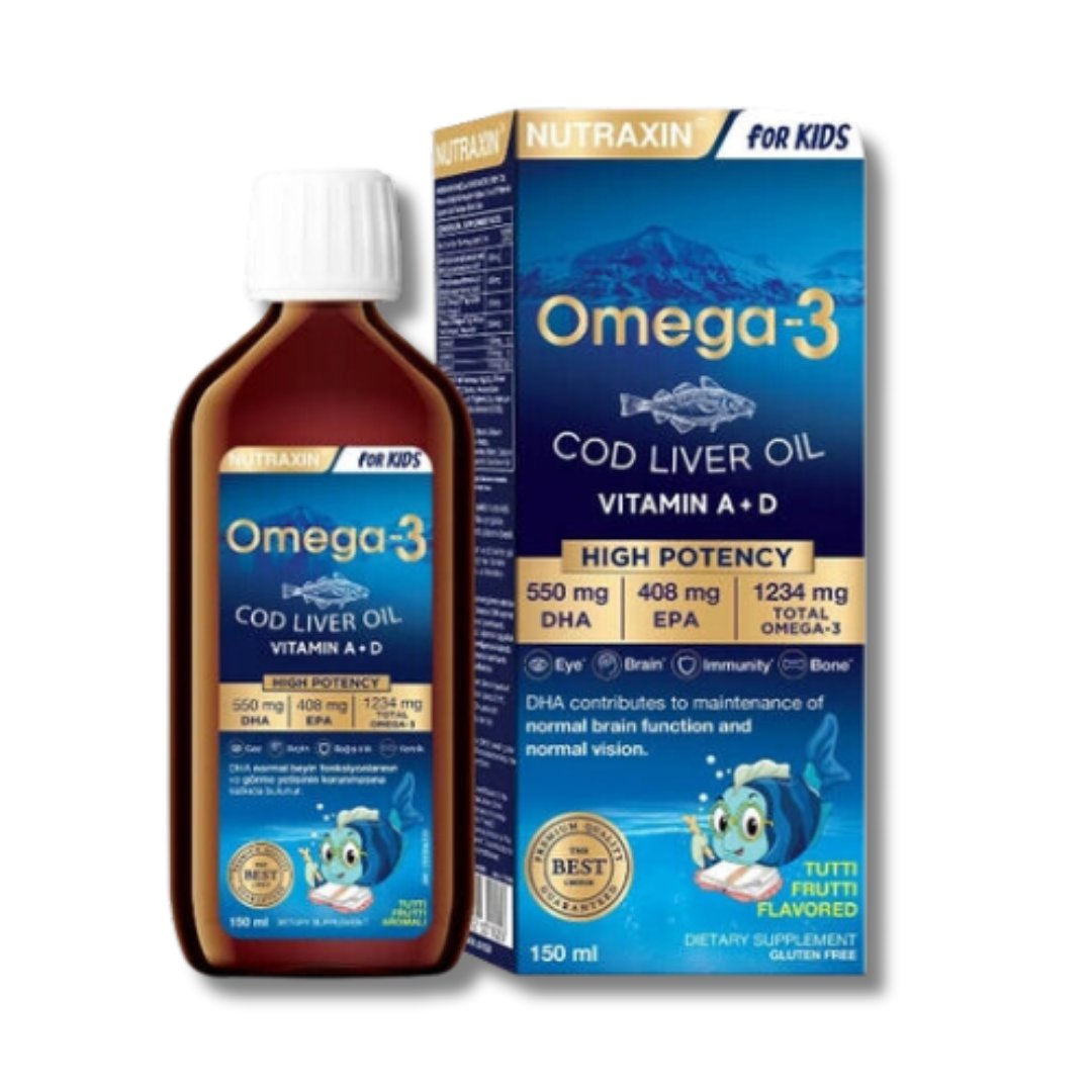 Nutraxin For Kids Omega-3 Balık Yağı Takviye Edici Gıda 150 ml