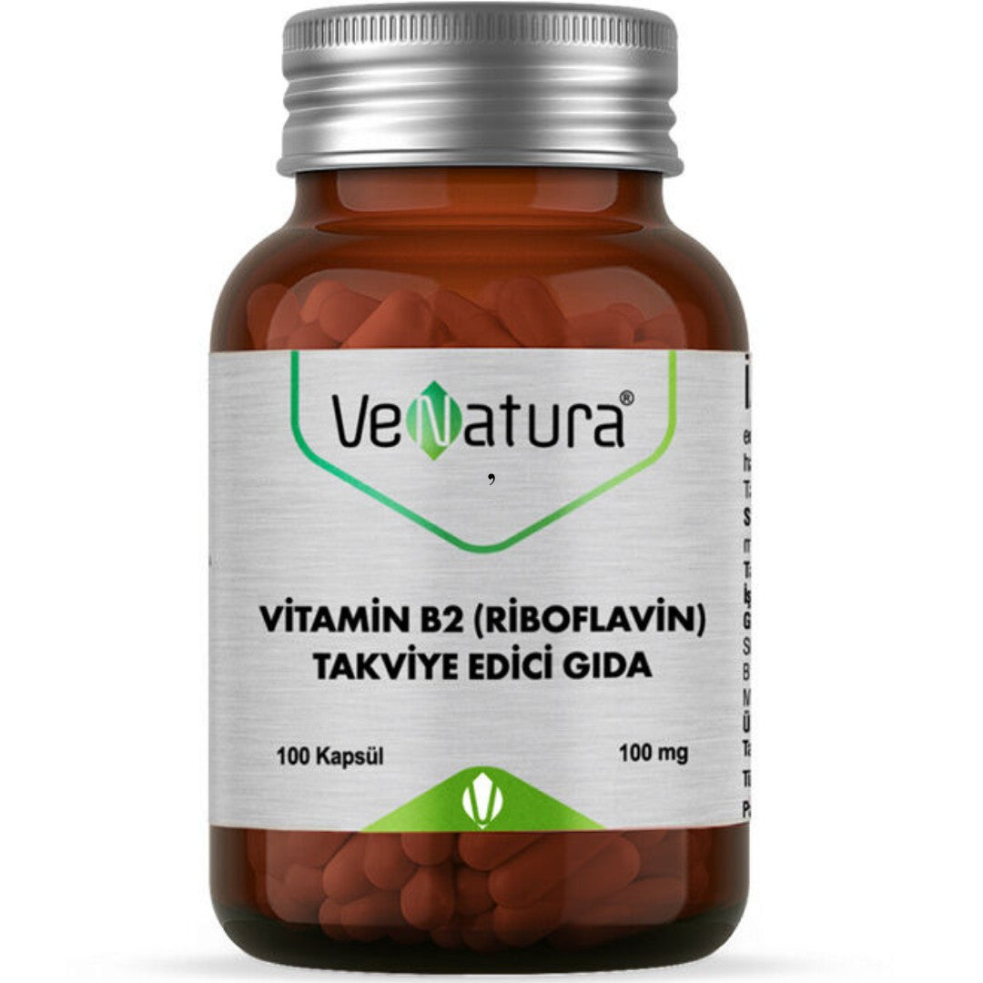 VeNatura Vitamin B2 (Riboflavin) Takviye Edici Gıda -100 kapsül