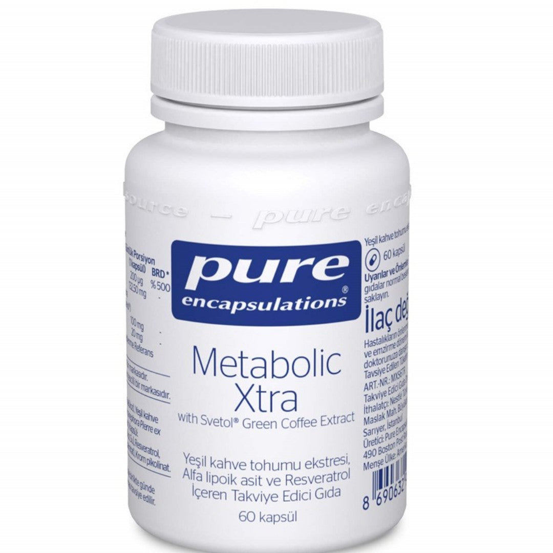 Pure Encapsulations Metabolic Xtra with Green Coffee- 60 Kapsül