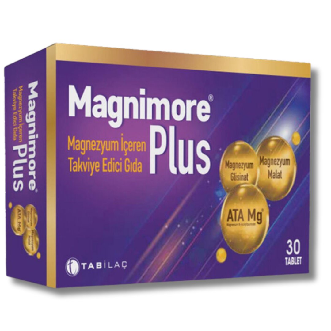 Magnimore Plus Magnezyum İçeren Takviye Edici Gıda 30 Tablet