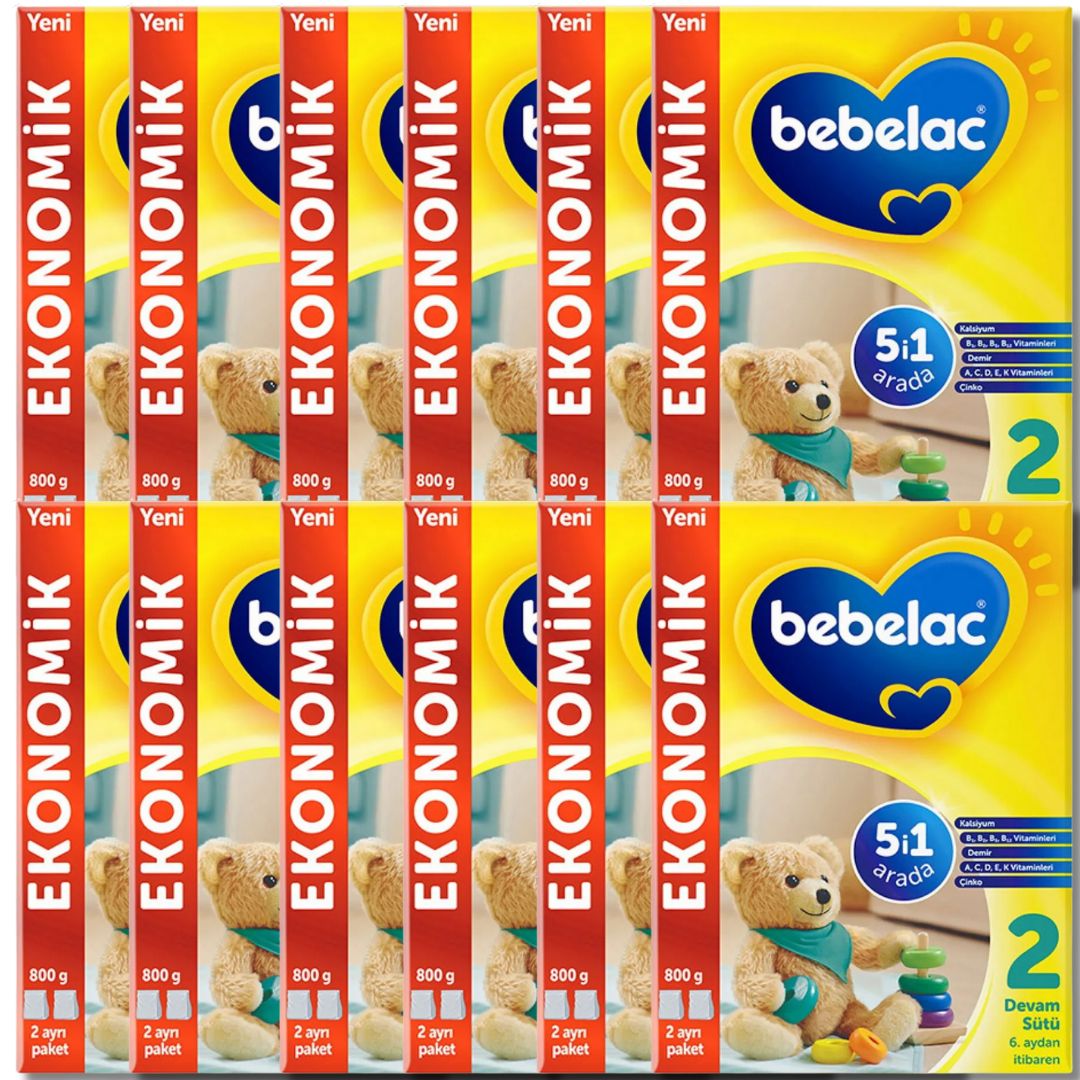 Bebelac 2 Devam Sütü 800 Gr 6-9 Ay - 12 adet
