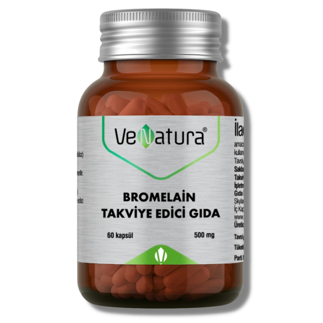 Venatura Bromelain Takviye Edici Gıda 60 Kapsül