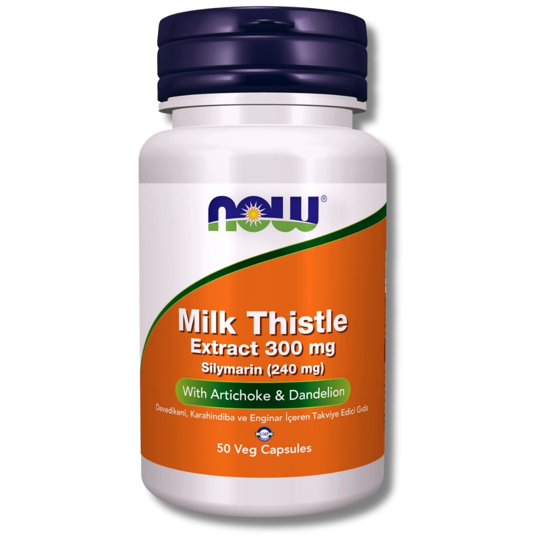 Now Foods Milk Thistle 300 mg / Devedikeni, Karahindiba ve Enginar İçeren Takviye Edici Gıda