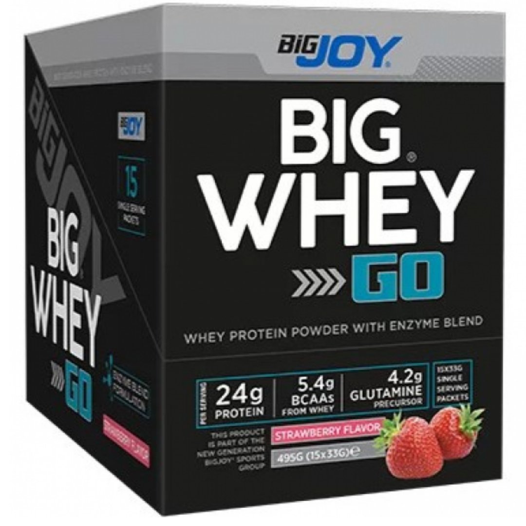 BigJoy Sports BigWhey Go Whey Protein 15 Şase - Çilek