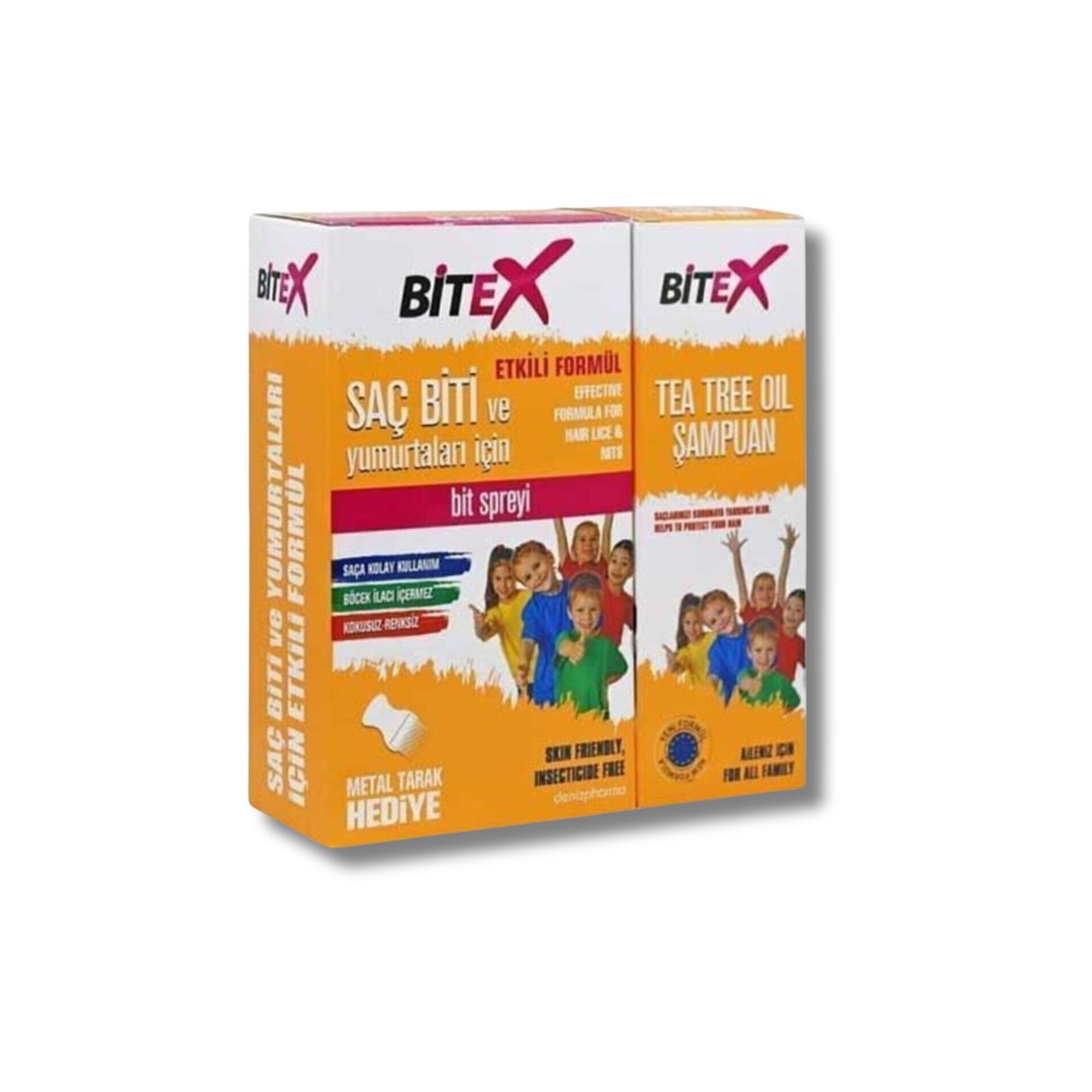 Bitex Sprey 100 Ml + Şampuan 150 Ml Çelik Tarak