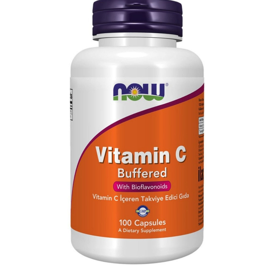 Now Vitamin C Buffered / Vitamin C İçeren Takviye Edici Gıda-100 Kapsül.