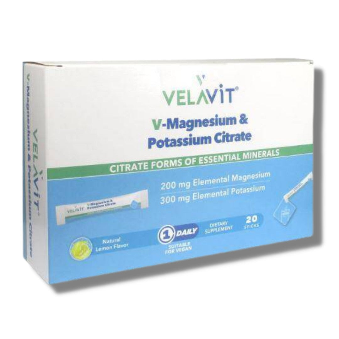 Velavit V-Magnesium & Potassium Citrate 20 Saşe