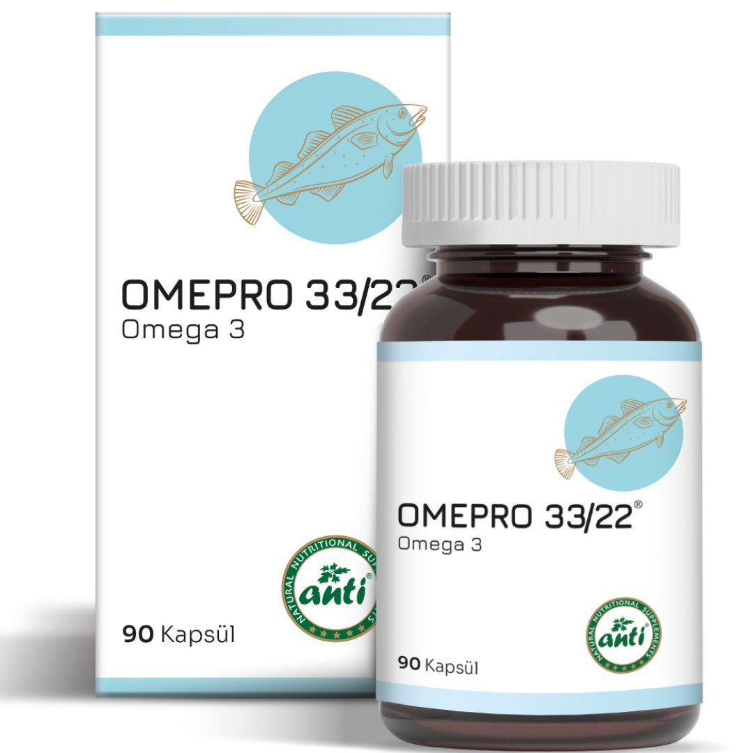 Omepro 3322 ® Omega3 Trigliserit Form Balık Yağı- 90 Kapsül