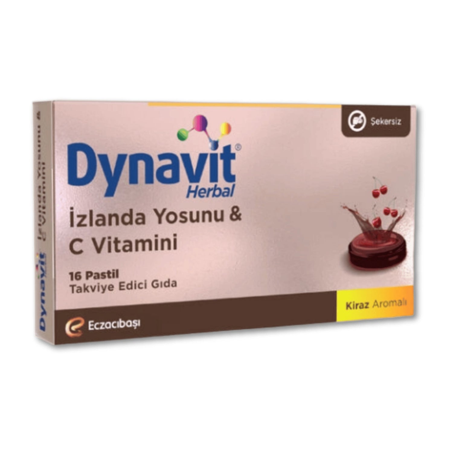 Eczacıbaşı Dynavit Herbal İzlanda Yosunu ve C Vitamini İçerikli 16 Adet Pastil