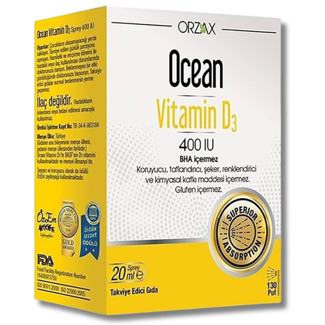 Ocean Vitamin D3 400 IU Oral Sprey 20 ml