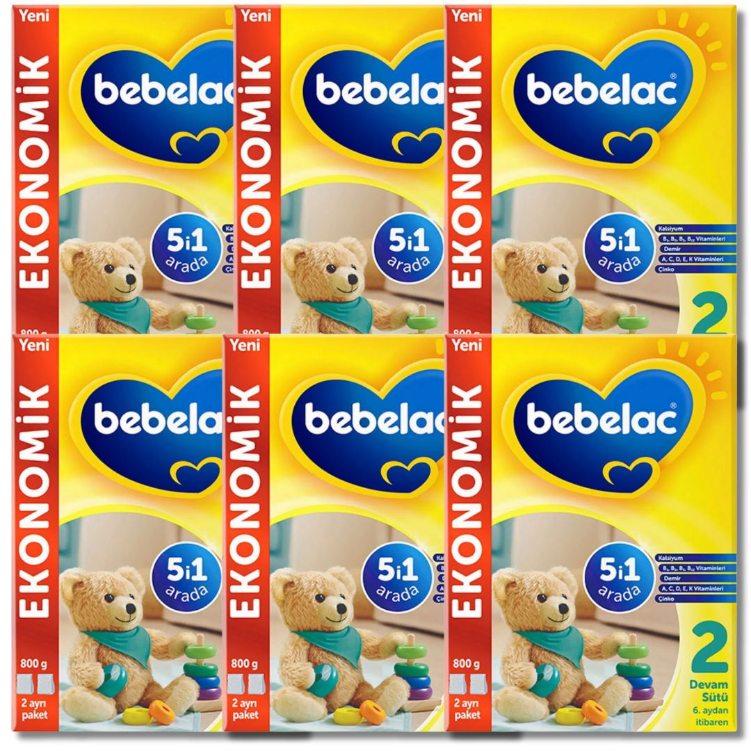 Bebelac 2 Devam Sütü 800 Gr 6-9 Ay - 6 adet
