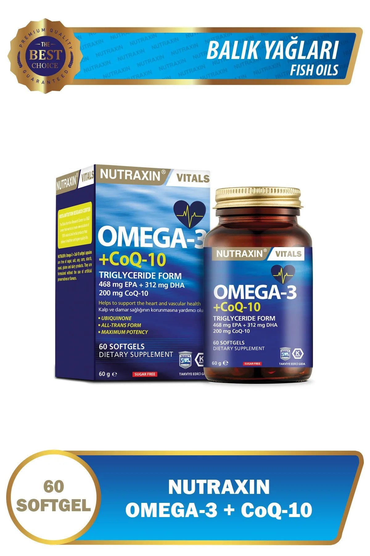 Nutraxin Omega-3+CoQ-10 60g