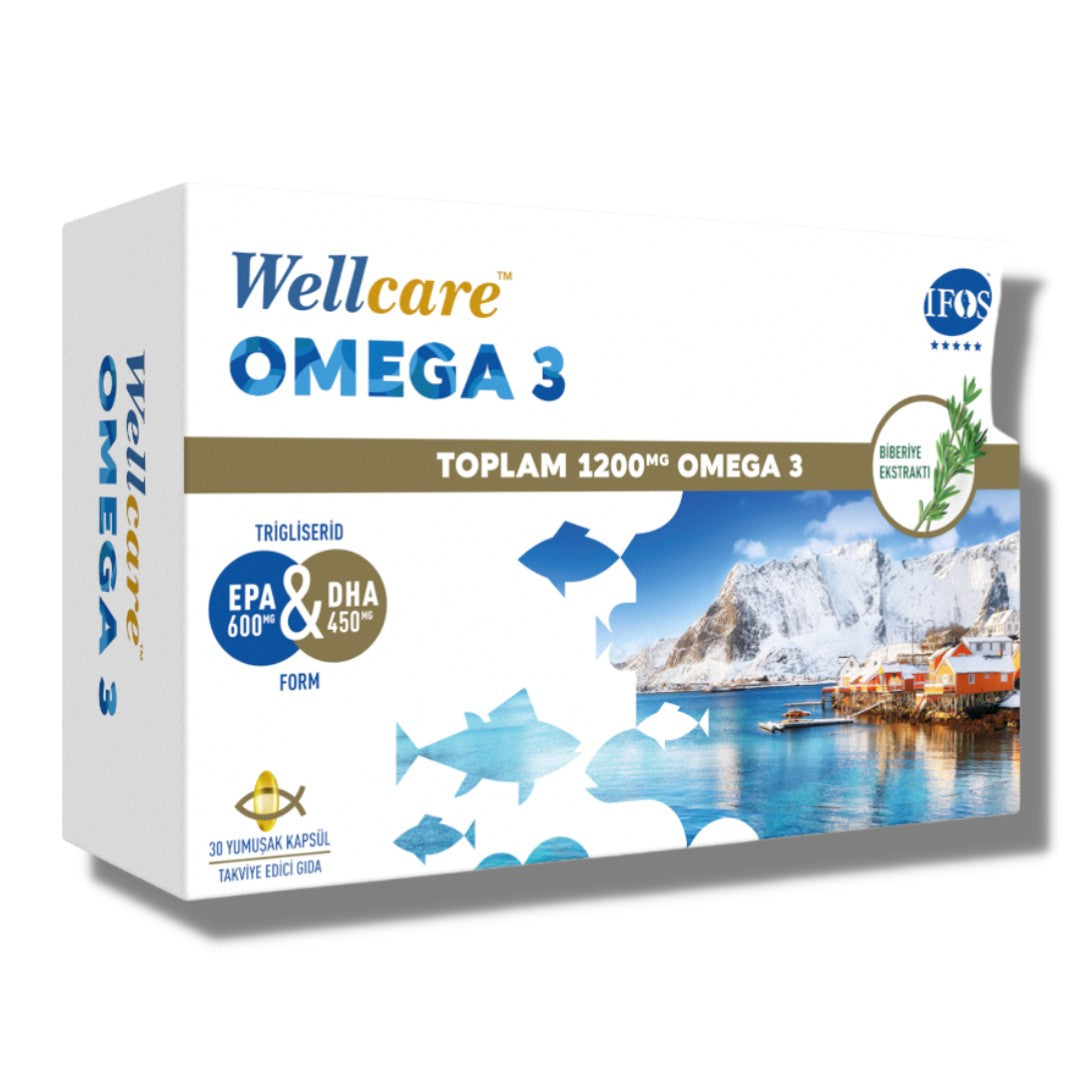 Wellcare Omega 3 Balık Yağı 1200 mg 30 Kapsül